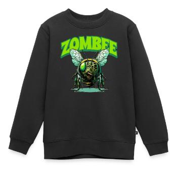 Abeille zombie Zombee - Sweat Premium enfant bio - noir - Devant - AI Model Kid Female (0cm)