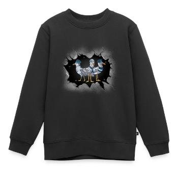 Mouettes Mouette Mer Côte Oiseaux de mer Marins maritimes - Sweat Premium enfant bio - noir - Devant - AI Model Kid Female (0cm)