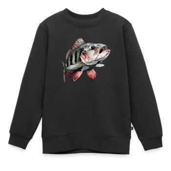 Perche - Sweat Premium enfant bio - noir - Devant - AI Model Kid Female (0cm)