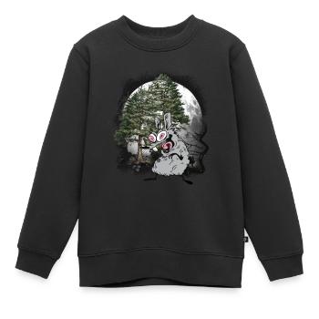 Habitants de la forêt Rat Rats Rongeur Halloween - Sweat Premium enfant bio - noir - Devant - AI Model Kid Female (0cm)