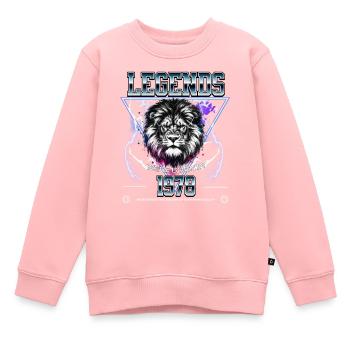 1978 Anniversaire de naissance du Lion - Sweat Premium enfant bio - rose - Devant - AI Model Kid Female (0cm)
