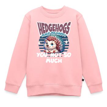 Igel - Kinder Premium Organic Sweatshirt - Rosa - Vorne - AI Model Kid Female (0cm)