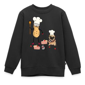 Cacahuètes Pâtisserie Animaux Chien Pâtisserie Boulanger Noix - Sweat Premium enfant bio - noir - Devant - AI Model Kid Female (0cm)