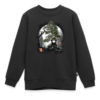 Conte de fées de la forêt personnage de conte de fées nains gnomes gnome sorcier - Sweat Premium enfant bio - noir - Devant - AI Model Kid Female (0cm)