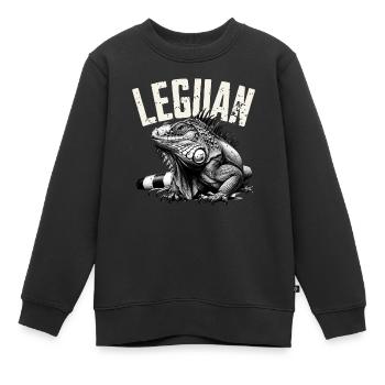 Leguan - Kinder Premium Organic Sweatshirt - Schwarz - Vorne - AI Model Kid Female (0cm)