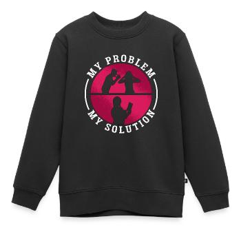 Éditeur de livres Mon problème Mon pictogramme Maman Papa Éditeur - Sweat Premium enfant bio - noir - Devant - AI Model Kid Female (0cm)