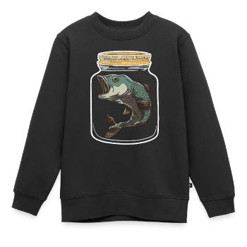 Fisch Fische Angler Angeln Fischen - Kinder Premium Organic Sweatshirt - Schwarz - Vorne - AI Model Kid Female (0cm)