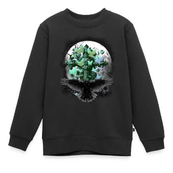 Croix de croix de croix d’Halloween d’Halloween - Sweat Premium enfant bio - noir - Devant - AI Model Kid Female (0cm)