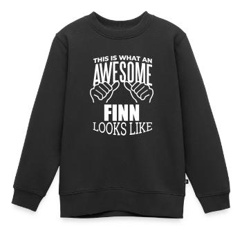 Finnland Finnland Finnland - Kinder Premium Organic Sweatshirt - Schwarz - Vorne - AI Model Kid Female (0cm)
