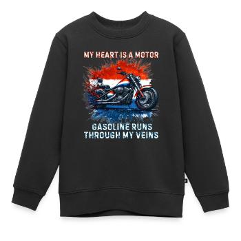 Couleurs néerlandaises pour les fans de moto - - Sweat Premium enfant bio - noir - Devant - AI Model Kid Female (0cm)