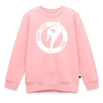 Muay Thai Dad Muay Thai Fighter Daddy - Kinder Premium Organic Sweatshirt - Rosa - Vorne - AI Model Kid Female (0cm)
