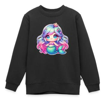 Meerjungfrau - Kinder Premium Organic Sweatshirt - Schwarz - Vorne - AI Model Kid Female (0cm)