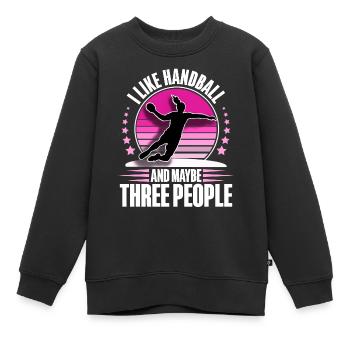 Handball handball joueur de handball - Sweat Premium enfant bio - noir - Devant - AI Model Kid Female (0cm)