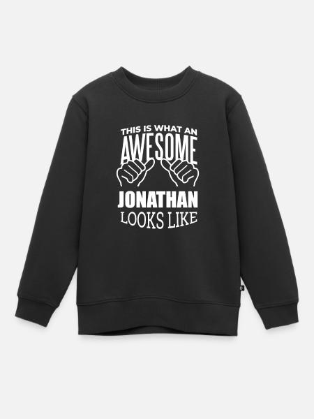 Jonathan Jonathan Jonathan - Kinder Premium Organic Sweatshirt - Schwarz