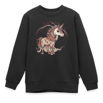 Einhörner Einhorneun Schamane Kinder - Kinder Premium Organic Sweatshirt - Schwarz - Vorne - AI Model Kid Female (0cm)