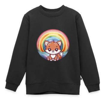 Renard Renards Enfants Enfant - Sweat Premium enfant bio - noir - Devant - AI Model Kid Female (0cm)