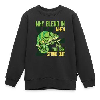 Warum sich einfügen, wenn Sie sich von Panther abheben können - Kinder Premium Organic Sweatshirt - Schwarz - Vorne - AI Model Kid Female (0cm)
