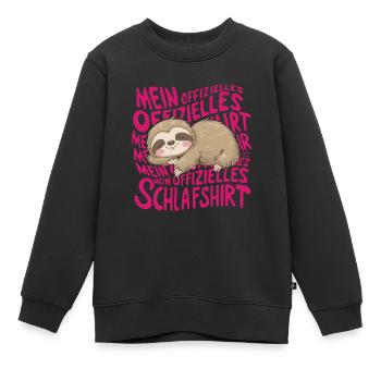 Mein offizielles Schlafshirt - Kinder Premium Organic Sweatshirt - Schwarz - Vorne - AI Model Kid Female (0cm)