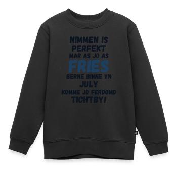 Naissance ou anniversaire en juillet , né Frison - Sweat Premium enfant bio - noir - Devant - AI Model Kid Female (0cm)