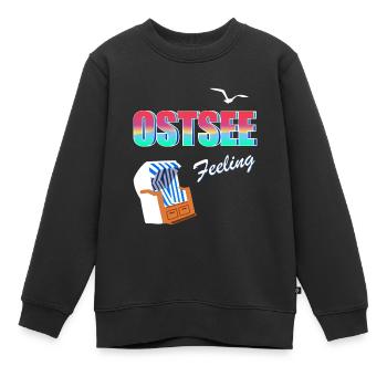 Sensation de la mer Baltique - Sweat Premium enfant bio - noir - Devant - AI Model Kid Female (0cm)