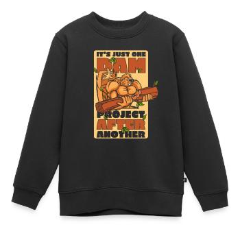 Ein Staudammprojekt nach dem anderen in Nordamerika - Kinder Premium Organic Sweatshirt - Schwarz - Vorne - AI Model Kid Female (0cm)