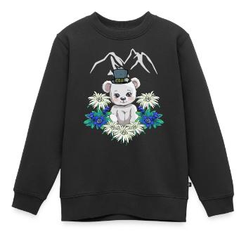Autriche Montagnes Ours de montagne Ours en peluche Ours en peluche - Sweat Premium enfant bio - noir - Devant - AI Model Kid Female (0cm)