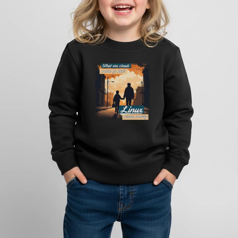 Cloud Wolken Linux Server Admin Nerd Witz Kinder Premium Organic Sweatshirt