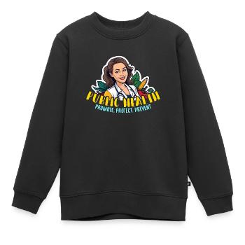 Éducateur en santé publique Promouvoir la conseillère - Sweat Premium enfant bio - noir - Devant - AI Model Kid Female (0cm)