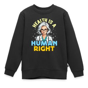 Éducateur en santé La santé est un droit de l’homme Les soins de santé - Sweat Premium enfant bio - noir - Devant - AI Model Kid Female (0cm)
