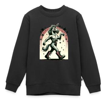 Zombie Einhorn Undead Mystical Creature - Kinder Premium Organic Sweatshirt - Schwarz - Vorne - AI Model Kid Female (0cm)