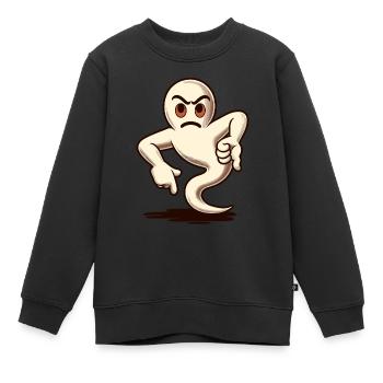 Un fantôme cool donne des pouces vers le bas drôle Halloween - Sweat Premium enfant bio - noir - Devant - AI Model Kid Female (0cm)