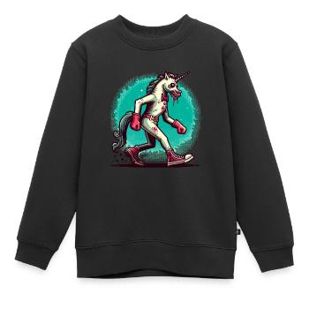 Zombie Einhorn Undead Mystical Creature Halloween - Kinder Premium Organic Sweatshirt - Schwarz - Vorne - AI Model Kid Female (0cm)