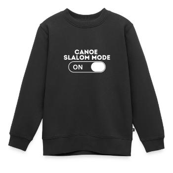 Mode canoë slalom - Sweat Premium enfant bio - noir - Devant - AI Model Kid Female (0cm)