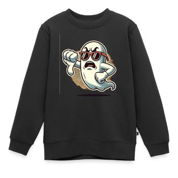 Cool Ghost donne des pouces vers le bas Fantôme d’Halloween - Sweat Premium enfant bio - noir - Devant - AI Model Kid Female (0cm)