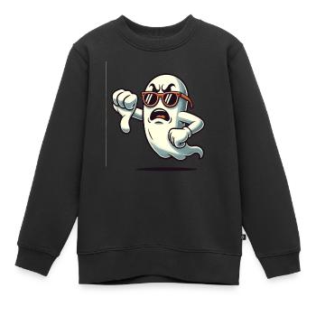 Un fantôme cool donne des pouces vers le bas drôle Halloween - Sweat Premium enfant bio - noir - Devant - AI Model Kid Female (0cm)