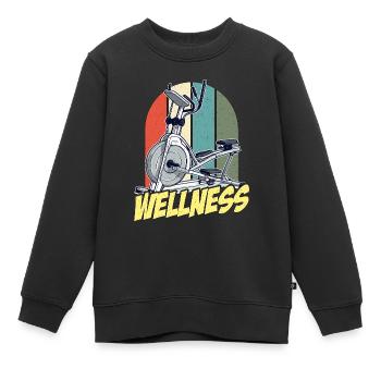 Health Coach Wellness Retro Workout Health Coaches - Kinder Premium Organic Sweatshirt - Schwarz - Vorne - AI Model Kid Female (0cm)