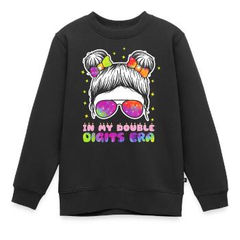 10ème Fille Anniversaire Disant Idée Cadeau Dix - Sweat Premium enfant bio - noir - Devant - AI Model Kid Female (0cm)