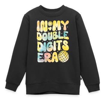 10th Birthday Girl Gift Idea Ten Years - Kids Premium Organic Sweatshirt - black - Front - AI Model Kid Female (0cm)
