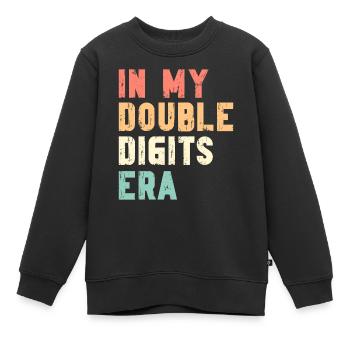 10th Birthday Girl Gift Idea Ten Years - Kids Premium Organic Sweatshirt - black - Front - AI Model Kid Female (0cm)