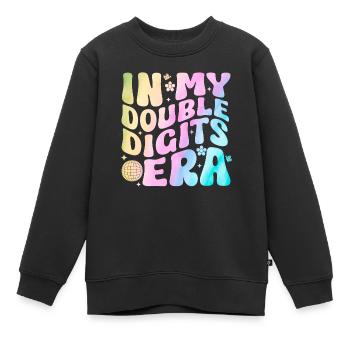 10ème Anniversaire Fille Idée Cadeau Dix Ans - Sweat Premium enfant bio - noir - Devant - AI Model Kid Female (0cm)