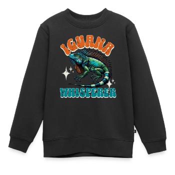 Iguane - Sweat Premium enfant bio - noir - Devant - AI Model Kid Female (0cm)