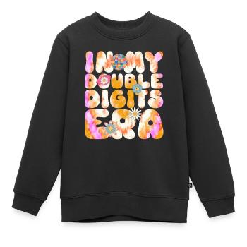 10ème Anniversaire Fille Idée Cadeau Dix Ans - Sweat Premium enfant bio - noir - Devant - AI Model Kid Female (0cm)
