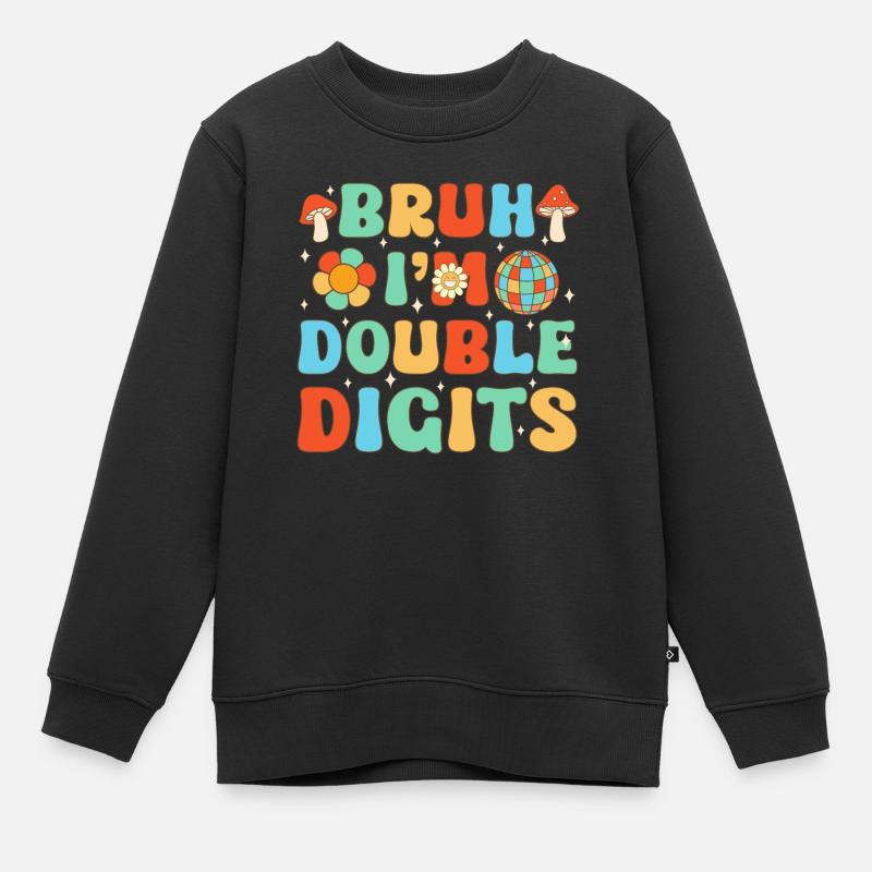 10. Geburtstag Mädchen Geschenkidee Zehn Jahre - Kinder Premium Organic Sweatshirt - Schwarz
