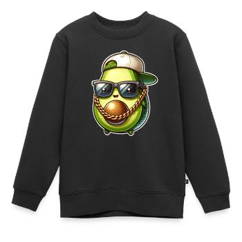 Gangster de l’avocat - Sweat Premium enfant bio - noir - Devant - AI Model Kid Female (0cm)