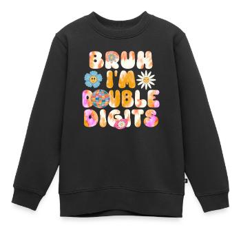 10ème Anniversaire Fille Idée Cadeau Dix Ans - Sweat Premium enfant bio - noir - Devant - AI Model Kid Female (0cm)