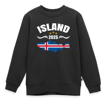 Island Angeltour 2025 - Kinder Premium Organic Sweatshirt - Schwarz - Vorne - AI Model Kid Female (0cm)
