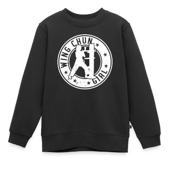 Wing Chun Girl Wing Chun Girl - Kinder Premium Organic Sweatshirt - Schwarz - Vorne - AI Model Kid Female (0cm)