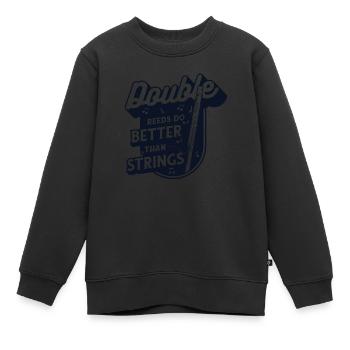 Double Reeds eignen sich besser als Strings Music Player - Kinder Premium Organic Sweatshirt - Schwarz - Vorne - AI Model Kid Female (0cm)