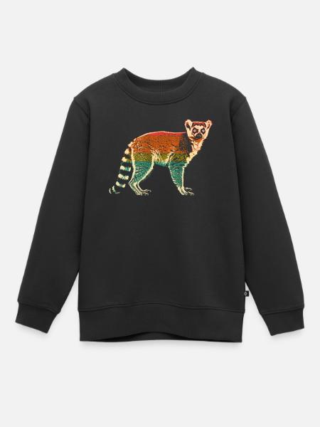 Lemur Madagaskar - Kinder Premium Organic Sweatshirt - Schwarz