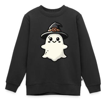 Lustiger Hexen Geist Gespenstische Party - Kinder Premium Organic Sweatshirt - Schwarz - Vorne - AI Model Kid Female (0cm)